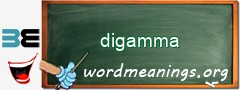 WordMeaning blackboard for digamma